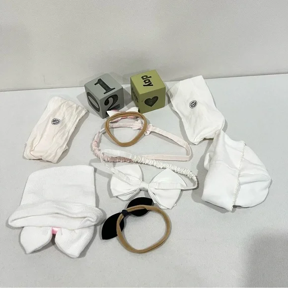 Baby Newborn Number Blocks Set & Headband Accessories for Photos Memories Girl - Picture 2 of 4